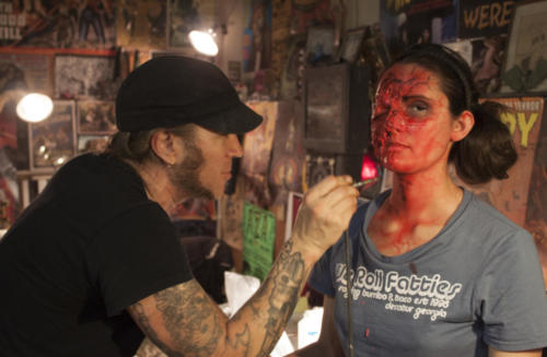 Make-up artist Shane Morton and Allison Maier - Frankenstein Created Bikers